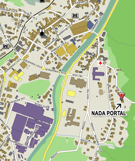 Zemljevid - Nada portal, Novi trg 32a, Kamnik